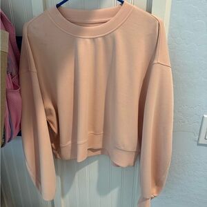 Lululemon cropped sherbet colored sweatshirt
